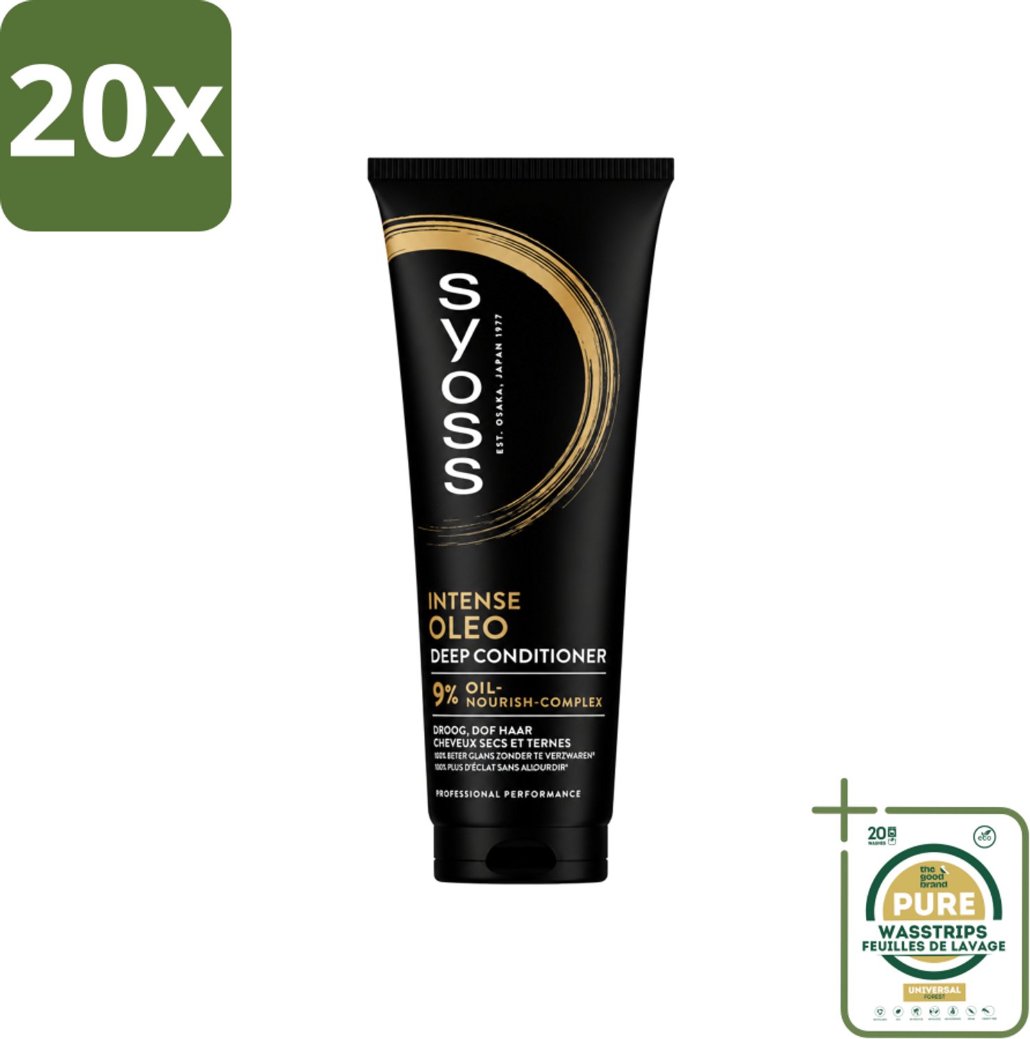 20 x Syoss - Intense Oleo - Deep Conditioner - Voedt & Verzacht - 250 ml - Wasstrips - Haarvoeding - Haarverzorging - Haarzacht - Haarpluis - Haarverzacht