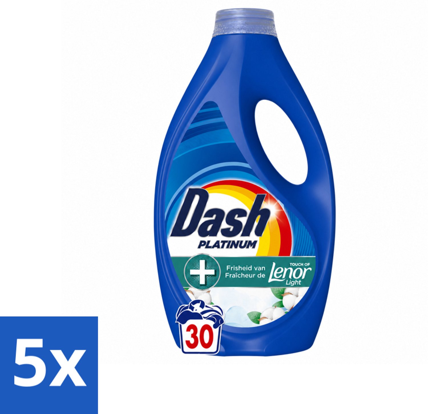 5 x Dash – Wasmiddel – Katoen Fris – 1350 ml - Voordeelverpakking - 5 stuks
