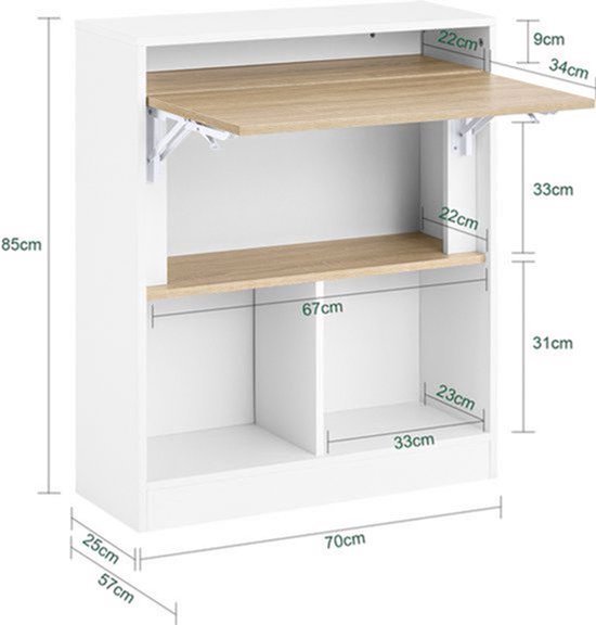 Campingtafel Opklapbaar - Ingebouwde Kledingkast - 93x45x18 cm - 20 kg - Meubel - Praktisch Voor Kamperen — afbeelding 3