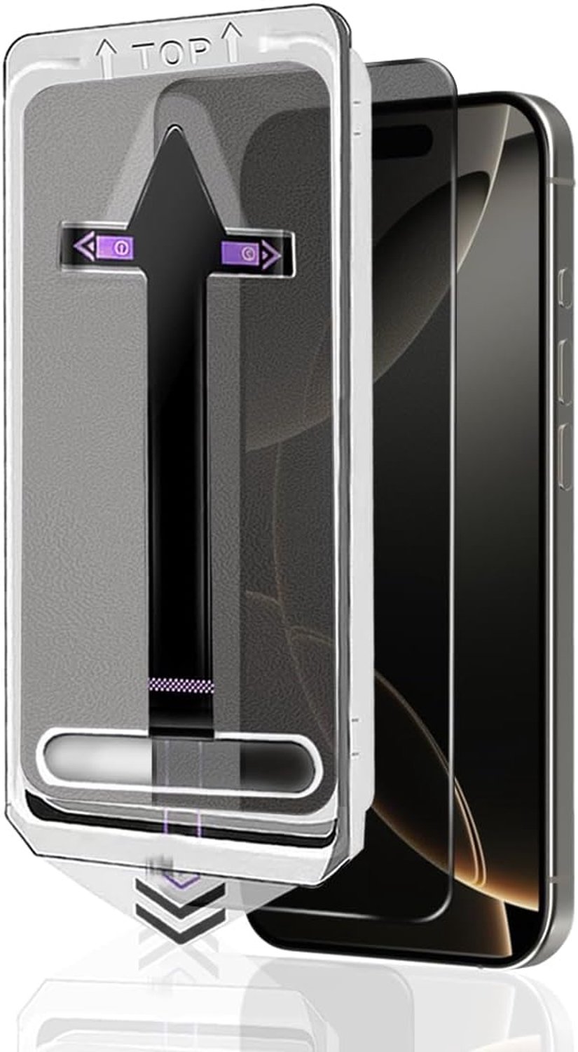 1 stuk privacy gehard glas voor iPhone 16 Pro, anti-spy displaybeschermfolie, hardheid 9H, krasbestendig, luchtbelvrij, anti-spy-displaybeschermfolie voor iPhone 16 Pro