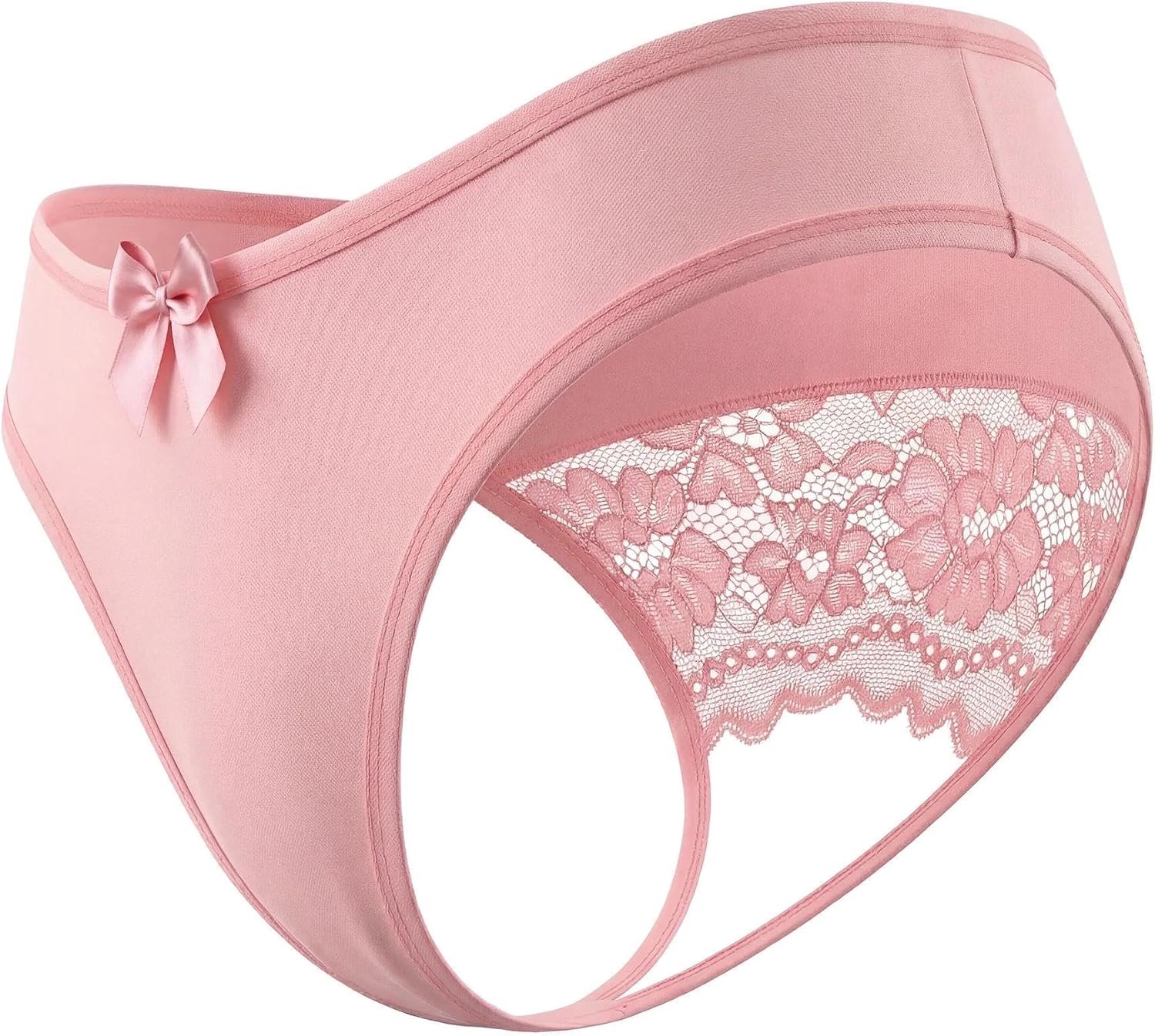 Ondergoed met Voorkantstrik Lage Taille Valentijnsdag Uitgesneden Kant Achter Slipje Cheeky G-String