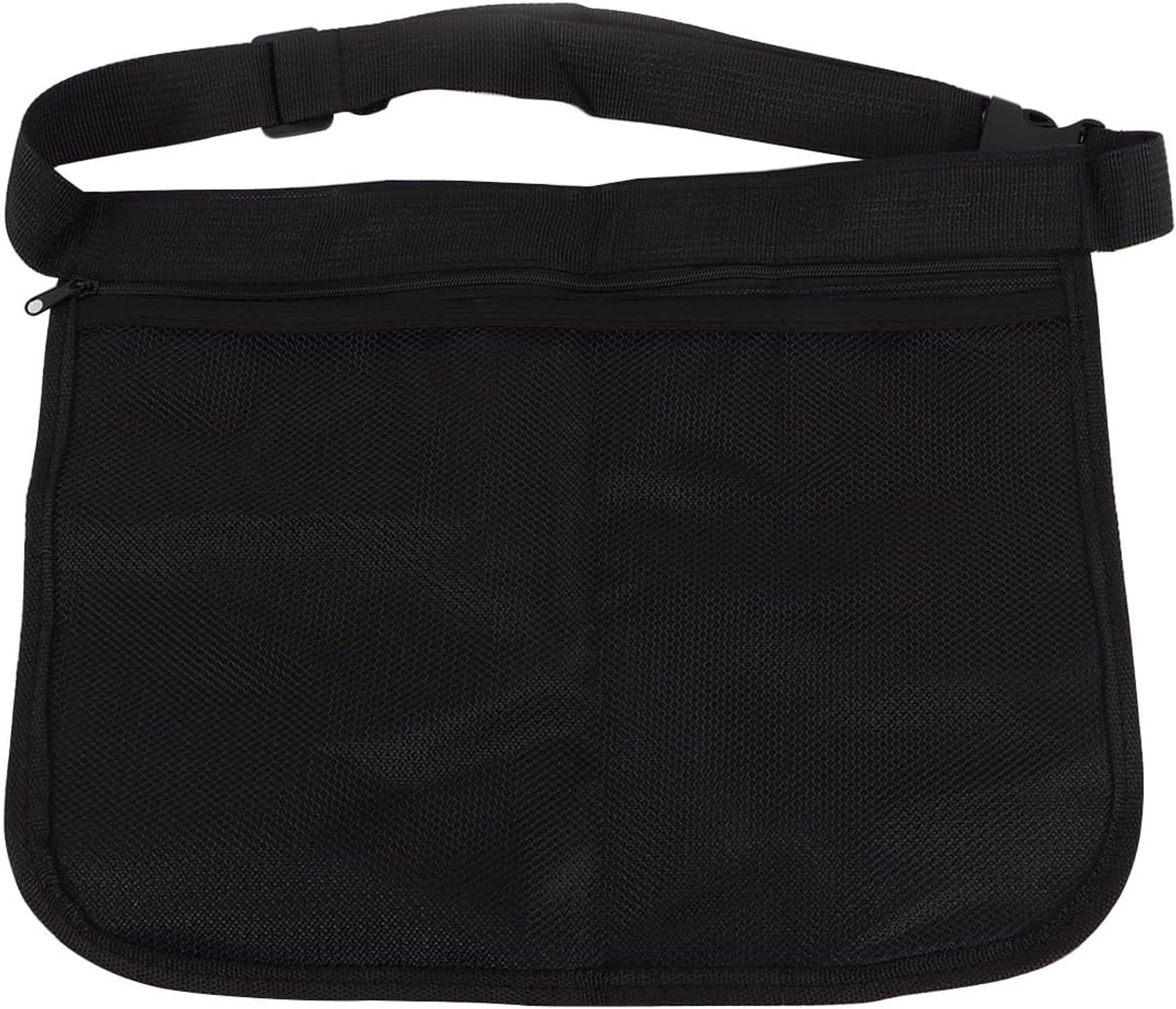 Verstelbaar heuptasje voor tennis, pickleball en golf, lichtgewicht mesh tas voor 8-10 ballen, zwarte kleur veilige pasvorm voor sporttraining