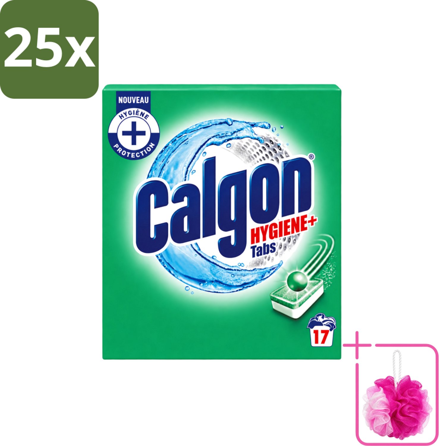 25 x Calgon - Ontkalkingsmiddel - 221 g - 17 Capsules - Bulkverpakking - Ontkalken wasmachine - Douchemop - Kalkaanslag