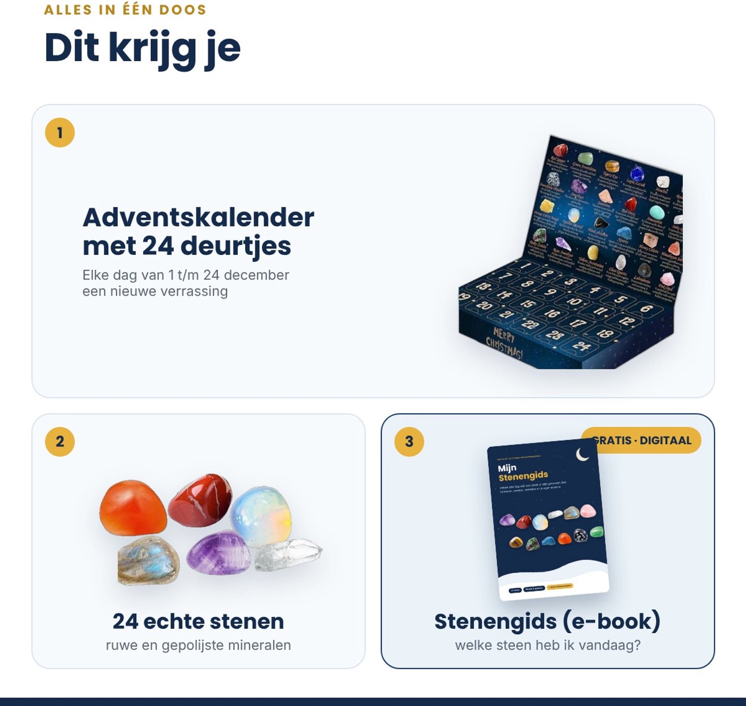Adventskalender Kinderen 2026 – 24 Echte Edelstenen & Mineralen – Incl. Gratis Stenengids (e-book) – Educatief Kerstcadeau voor Jongens en Meisjes – foto 8