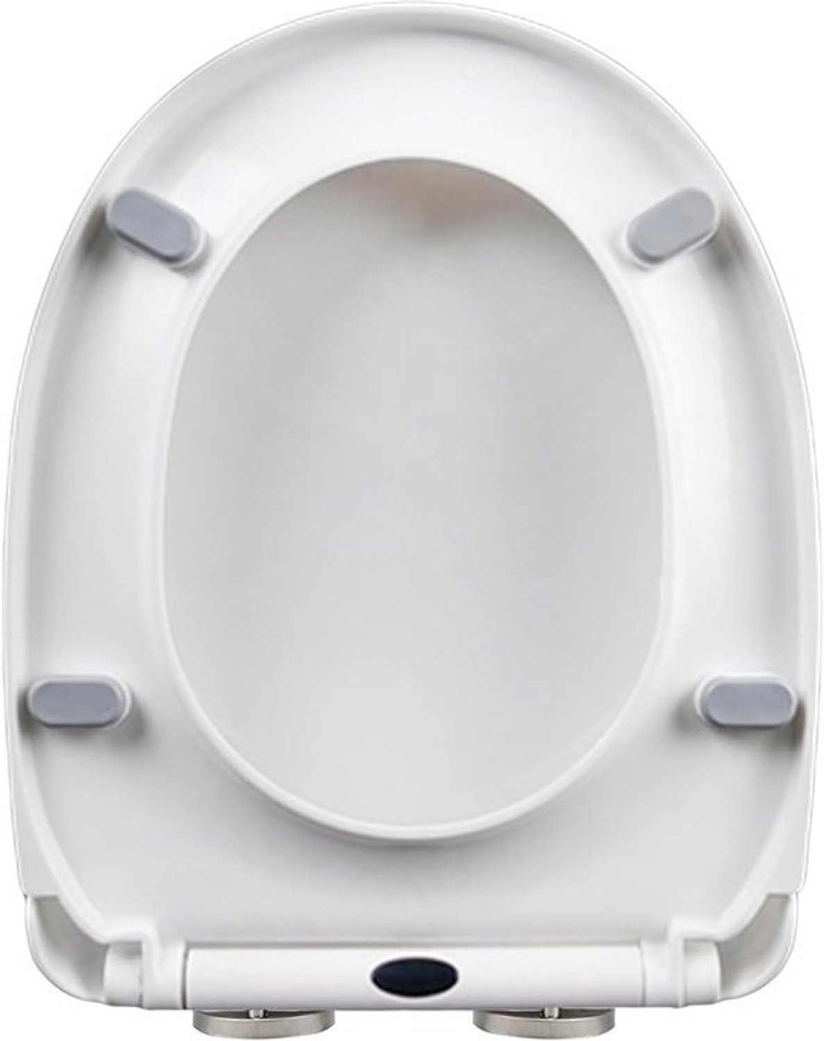 WC-bril D-vorm - Toiletbril met deksel - Badkamer opfrissen - Softclose mechanisme - 46 x 36 cm - Wit