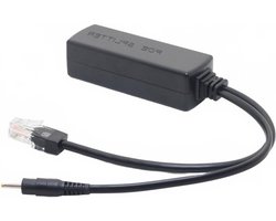 Actieve 5V PoE-splitter, 2,5 mm x 0,7 mm - Voor Reolink E1 (V2), E1 Pro, E1 Zoom, Lumus V2 en Pro - 5V 2,4A-uitgang, ondersteunt 44-57V IEEE 802.3af/at/bt PoE-switches