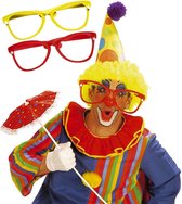 WIDMANN - Reusachtige clownsbril voor volwassenen - Rood