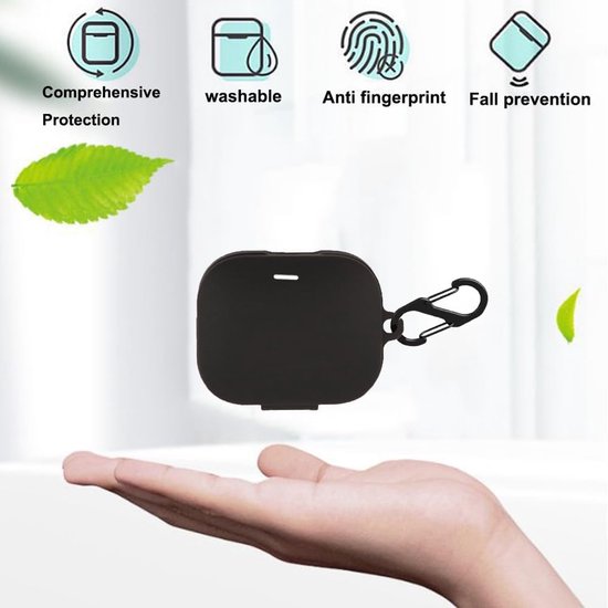 Hoesje voor Redmi Buds 6 Active, stootvaste beschermhoes en huid, beschermhoes voor Redmi Buds 6 Active met sleutelhanger (zwart) — afbeelding 5