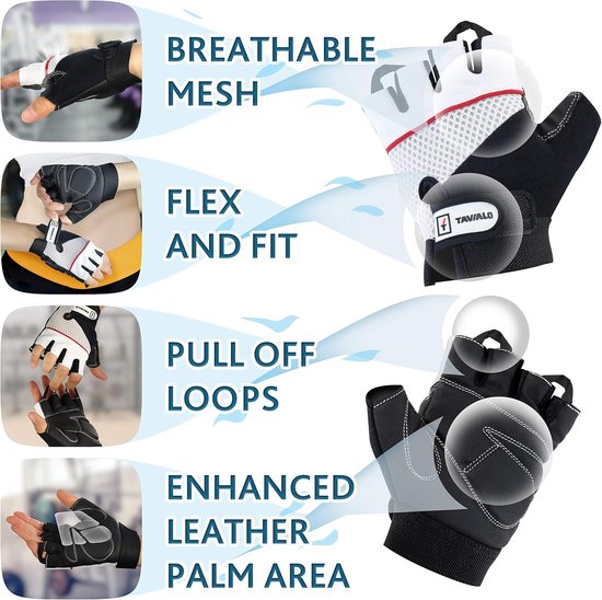 Dames Fitness Handschoenen met Leer - Gewichtheffen & Polssteun — afbeelding 3
