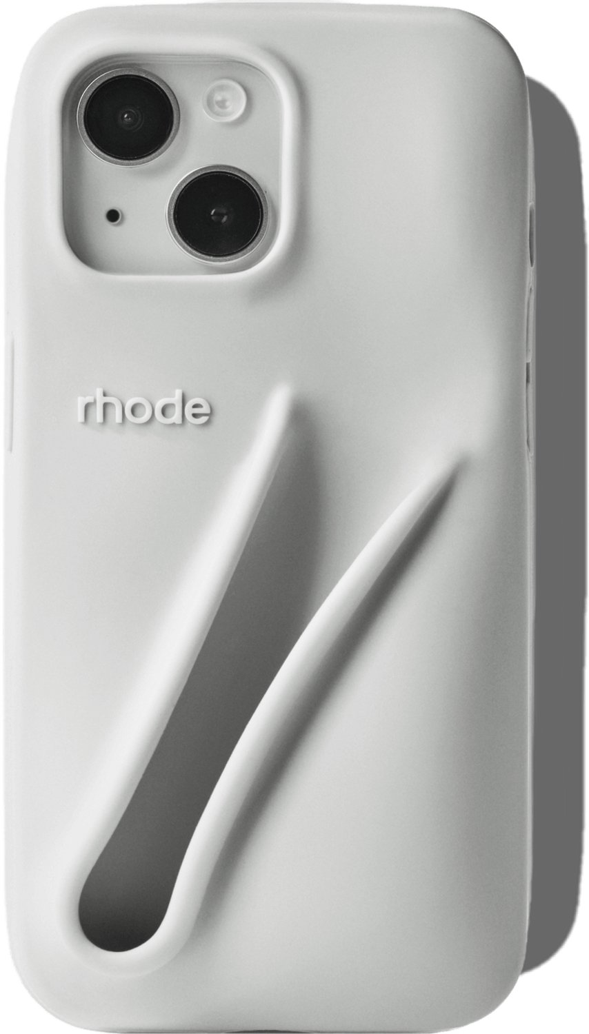 Rhode - Lip Case - Siliconen telefoonhoesje met lip-houder - iPhone 13 - Grey