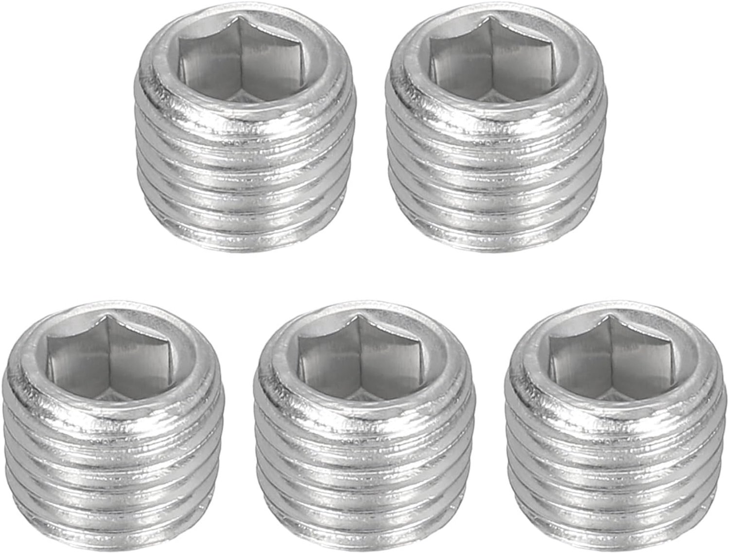 schroefdraadbussen 1/16 inch - roestvrij staal - 5 stuks - voor buisverbindingen en afdichtingen - ServiceTopper