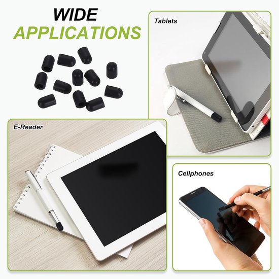 styluspen-tips 5,5 mm - 50 stuks siliconen - zwart - geschikt voor touchscreen apparaten - ServiceTopper — afbeelding 4