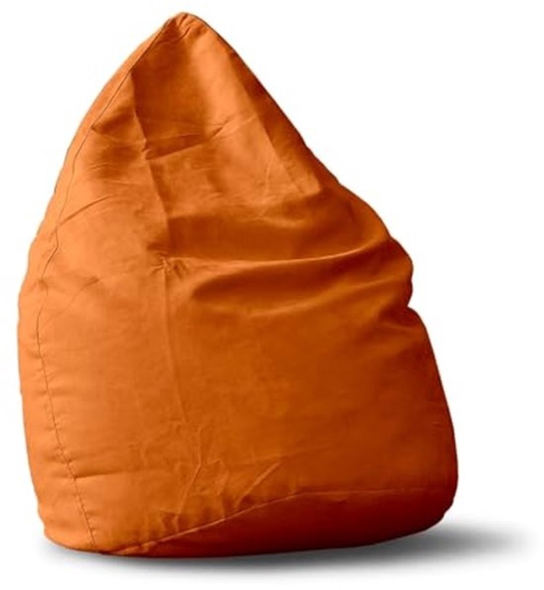 Luxe zitzak - 60 x 45 cm | Microvelours zitzak - voor volwassenen en kinderen | Ideaal voor kinderkamer - en chill-out area | Ergonomisch en comfortabel - [oranje]