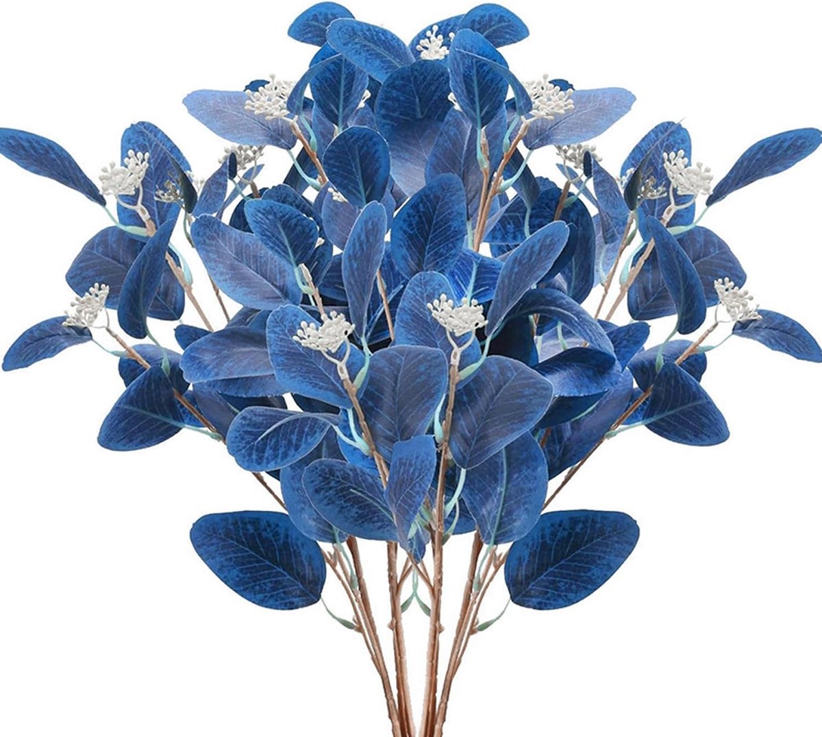 Eucalyptus Stengels Kunstmatige Eucalyptus Stengels Faux Kunstmatige met Zilverachtig Blauwe Bladeren en Bessen 21
