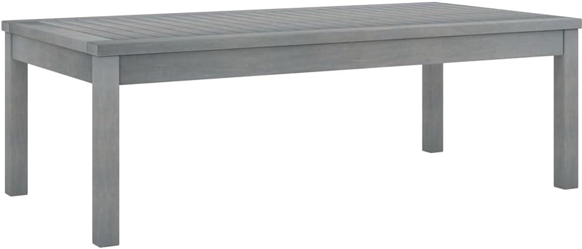 100 x 50 x 33 cm, grijs, massief hout, acacia, tuin, terras, eettafel, campingtafel, partytafel, geschikt voor balkons, terrassen, dekken