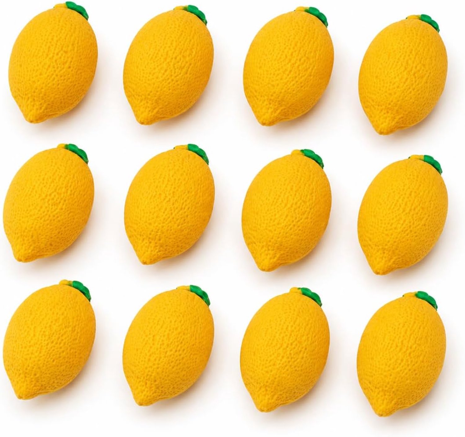 12 gummen, citroengeel, 4 cm, voor kinderen, studenten en geschenken