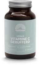 Mattisson - Vitamine C Gebufferd 1000 mg - Vitamine C met Magnesium & Rozenbottelpoeder - 90 Capsules