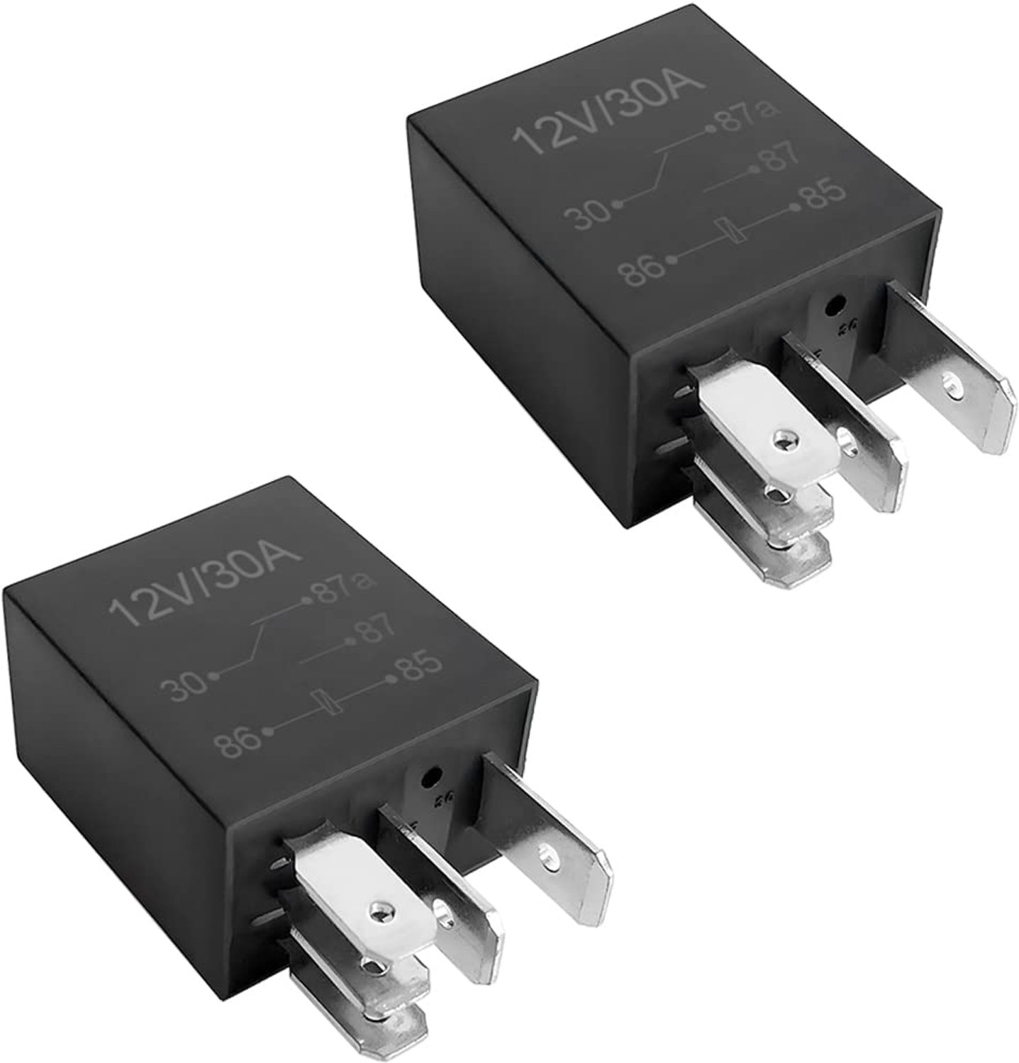 CGEAMDY 2 Pcs 5 Pin 12V 30A SPDT Relay, Multi-Function Heavy Duty Electrical Relay, Car Starter Switch Relay, Car Replacement Accessories for Truck, M