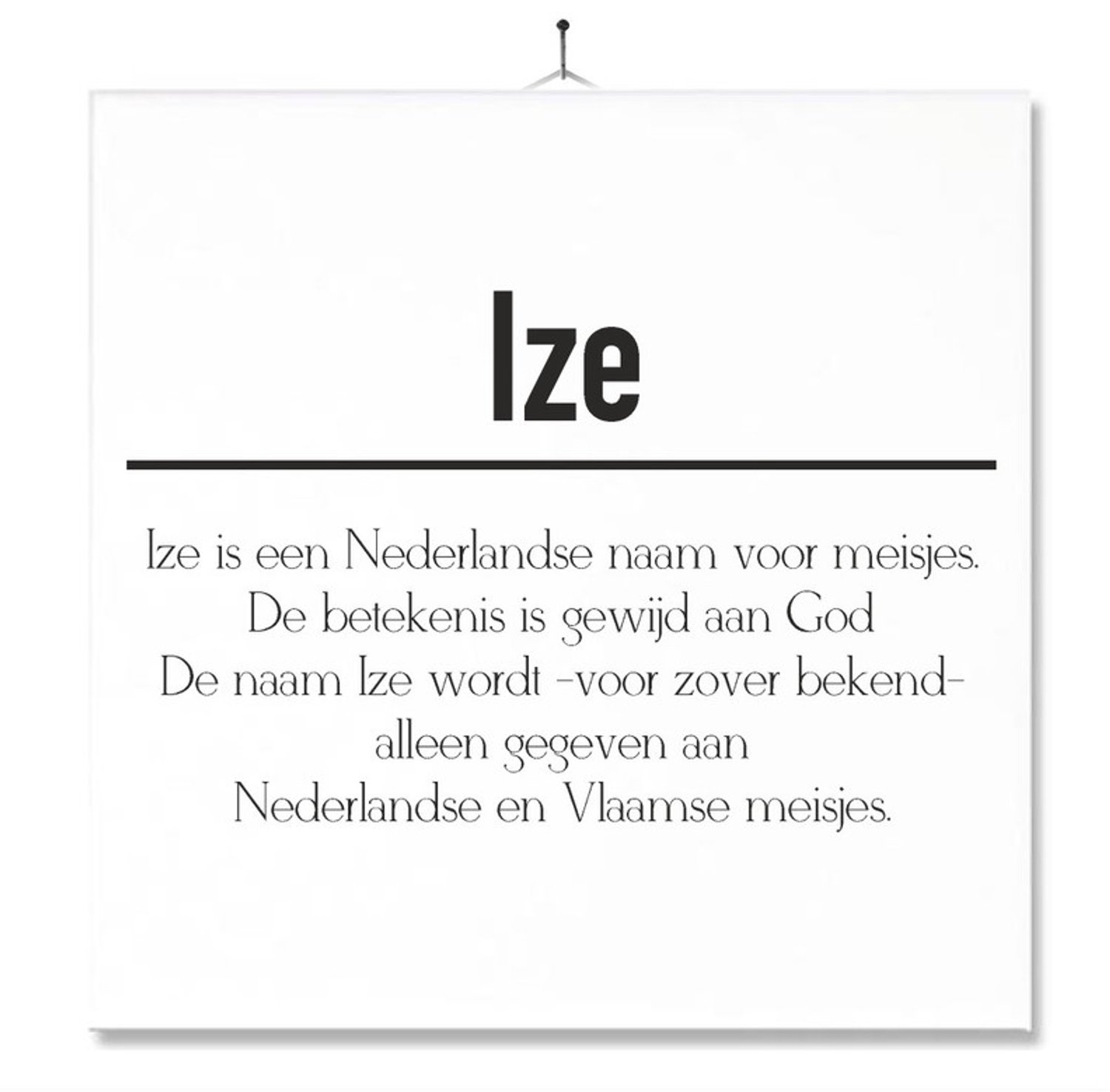 MC Living Tegel Met Opdruk | Betekenis | Kado | Cadeau | Met Naam - Ize Multi-Color