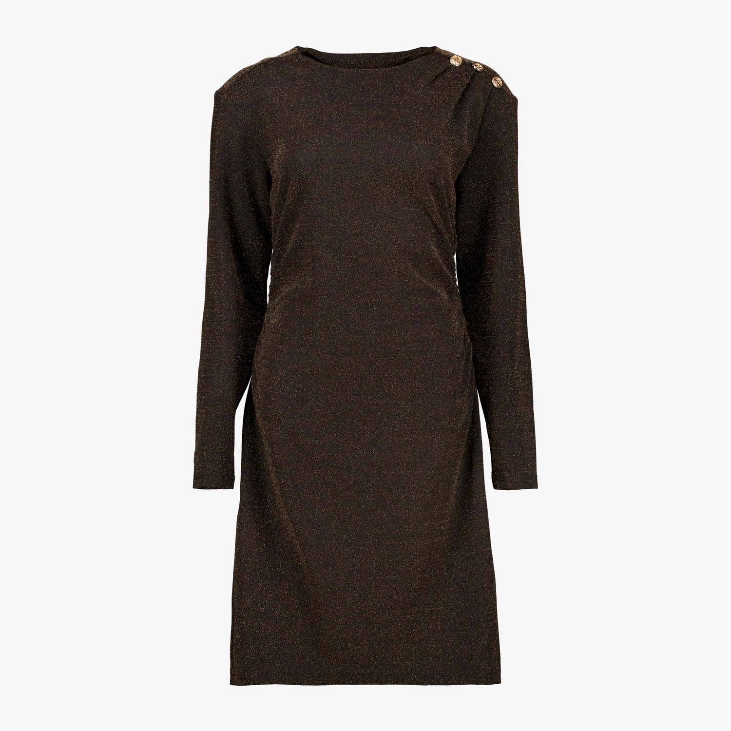 TwoDay dames party jurk zwart met gouden shimmer