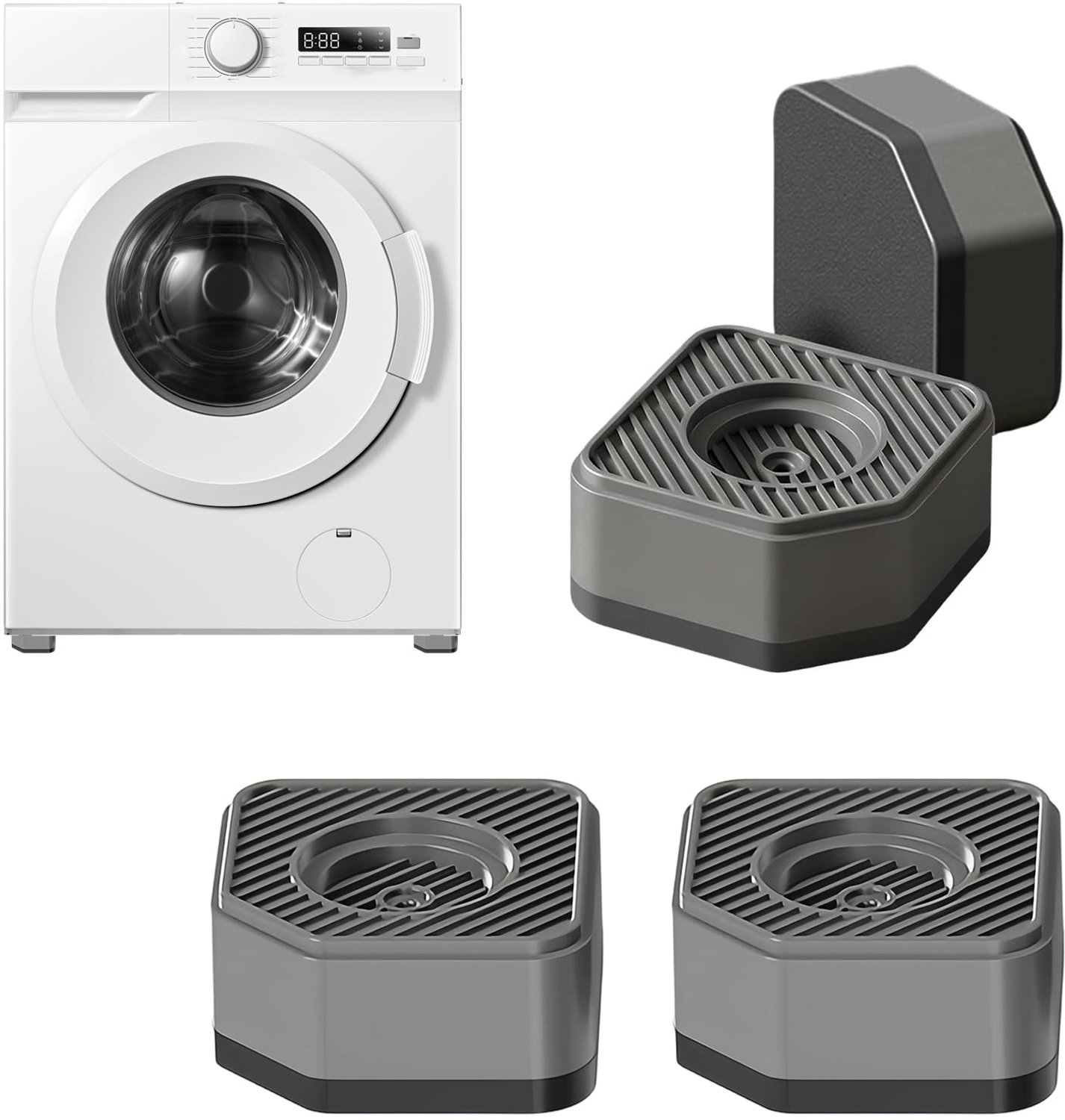 4 Stuks Antivibratie Voetjes voor Wasmachines