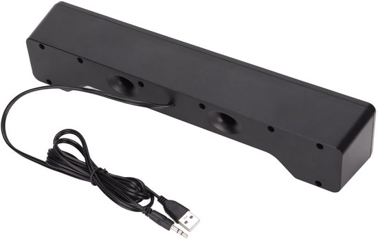 Computerluidspreker, Computer-soundbar-luidspreker 3,5 Mm-ingang USB-aangedreven Bedrade Computer-soundbar met Volumeregeling voor Desktop-pc Laptop-tablet — afbeelding 5