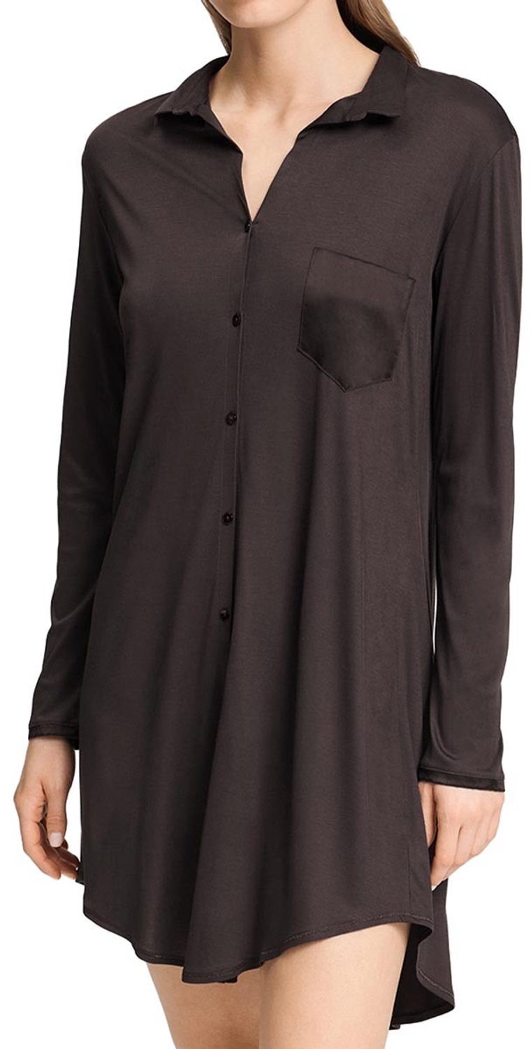 Hanro Dames nachthemd Grand Central dark mocha