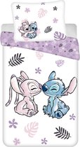 Disney Lilo & Stitch Dekbedovertrek, Kiss- Eenpersoons - 140 x 200 + 70 x 90 cm - Katoen