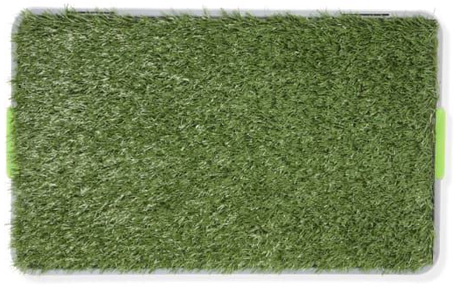 Hondentoilet van kunstgras - Hondentoilet van imitatiegras - Zindelijkheidstraining voor honden - Drielagig hondentoilet - Puppymat - Huisdierentoilet - Inclusief 2 kunstgrasdelen - Geurwerend - 68*42,5*3,5 cm - Groen