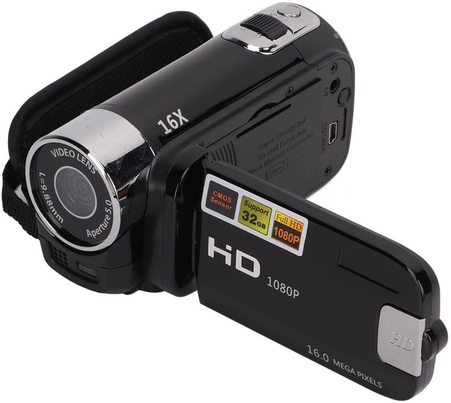 Digitale Camera UHD 4K - Compacte Videocamera - 16x Zoom - 48 MP Foto's - 2,7 Inch LCD-scherm - Ingebouwde Flitser - Camcorder