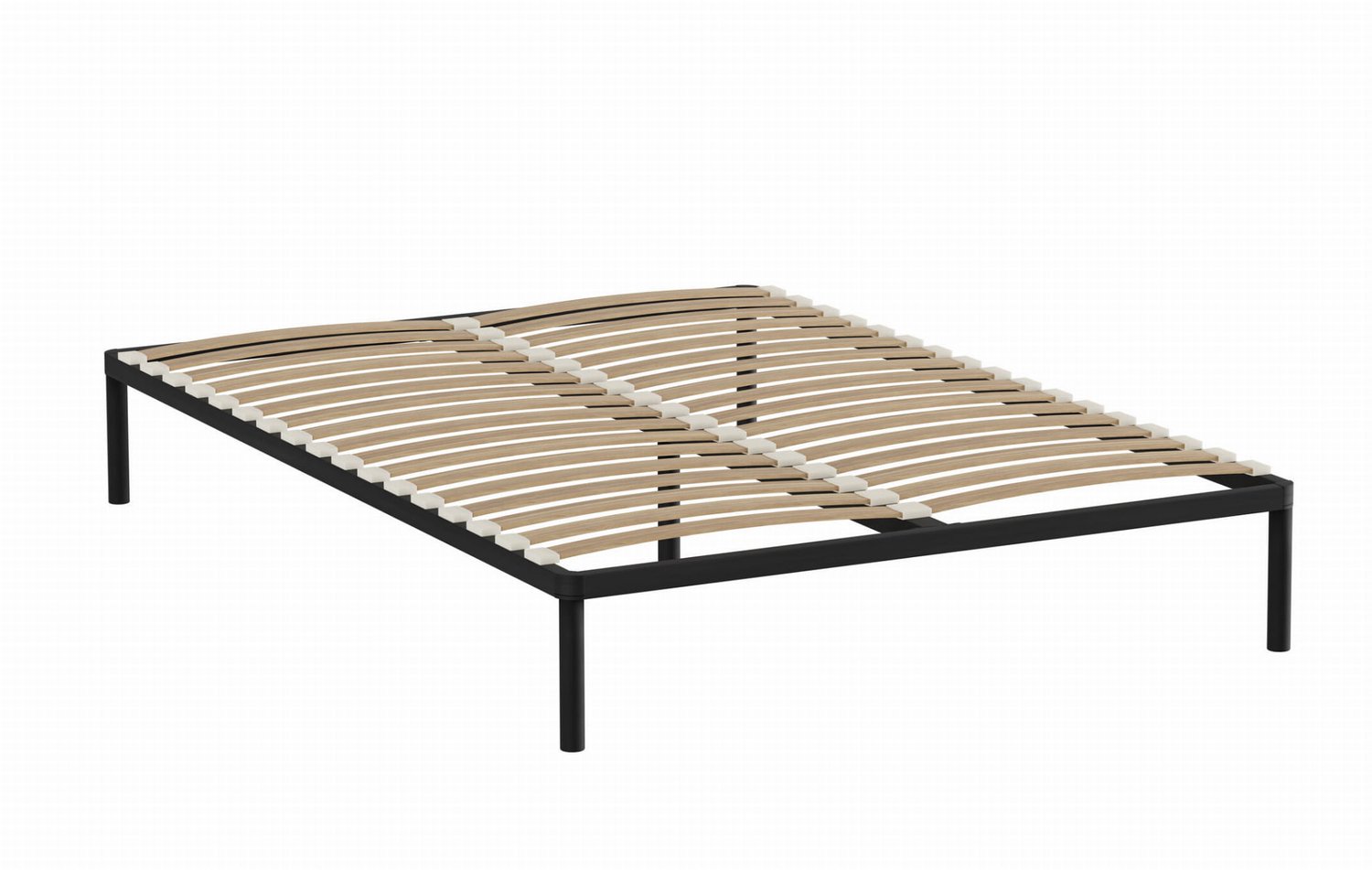 KAVON Zelfdragende Lattenbodem - 180 x 200 cm - Metalen frame - 48 berkenhouten latten