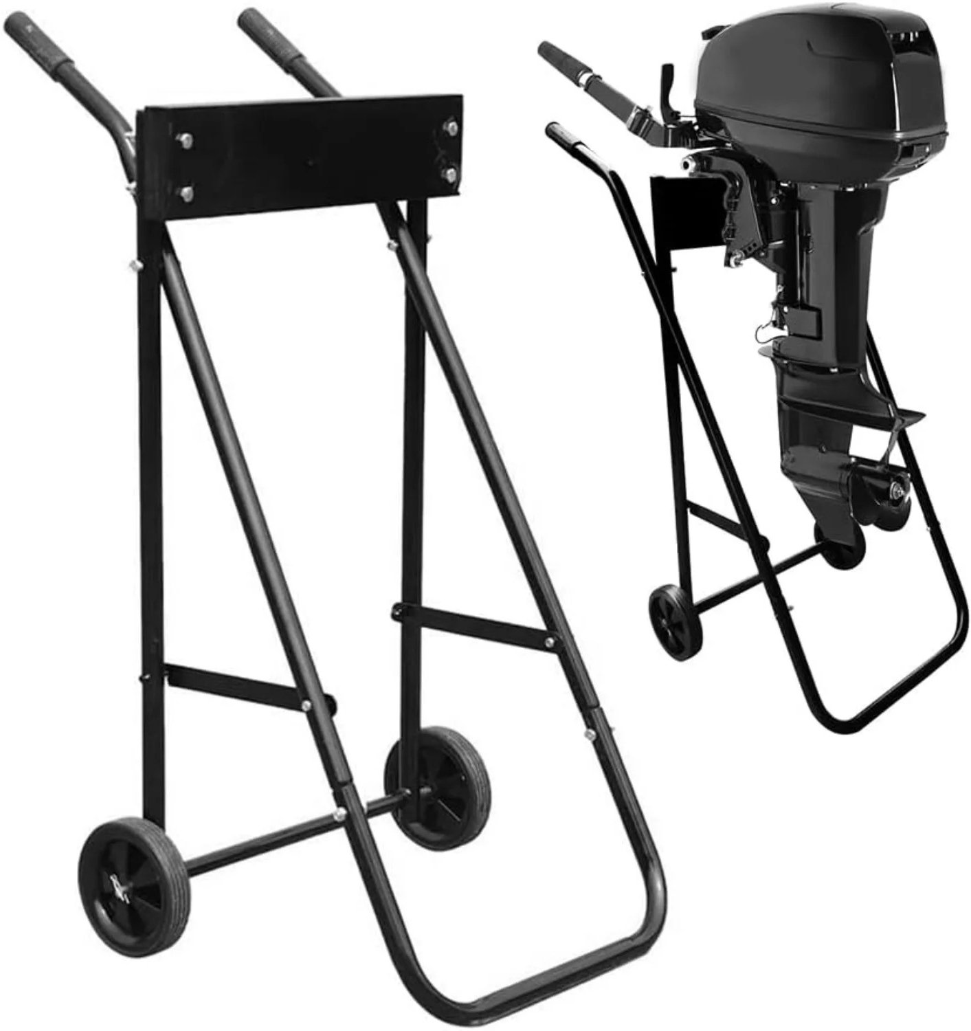 Gudalio Buitenboordmotor Trolley - Transportkar - Standaard - voor Langstaartmotoren - Motoropslag & Transport - tot 85 kg - Zwart