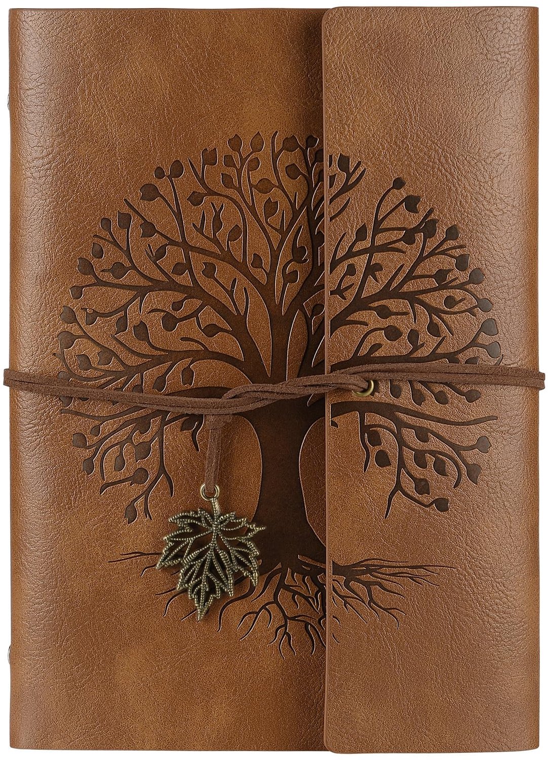 Famanu Navulbaar A5 notitieboek met vintage uitstraling, gelinieerd en gestippeld, ideaal voor ontwerpen, herinneringen en creatieve notities, 80 vellen van kraftpapier ZWART