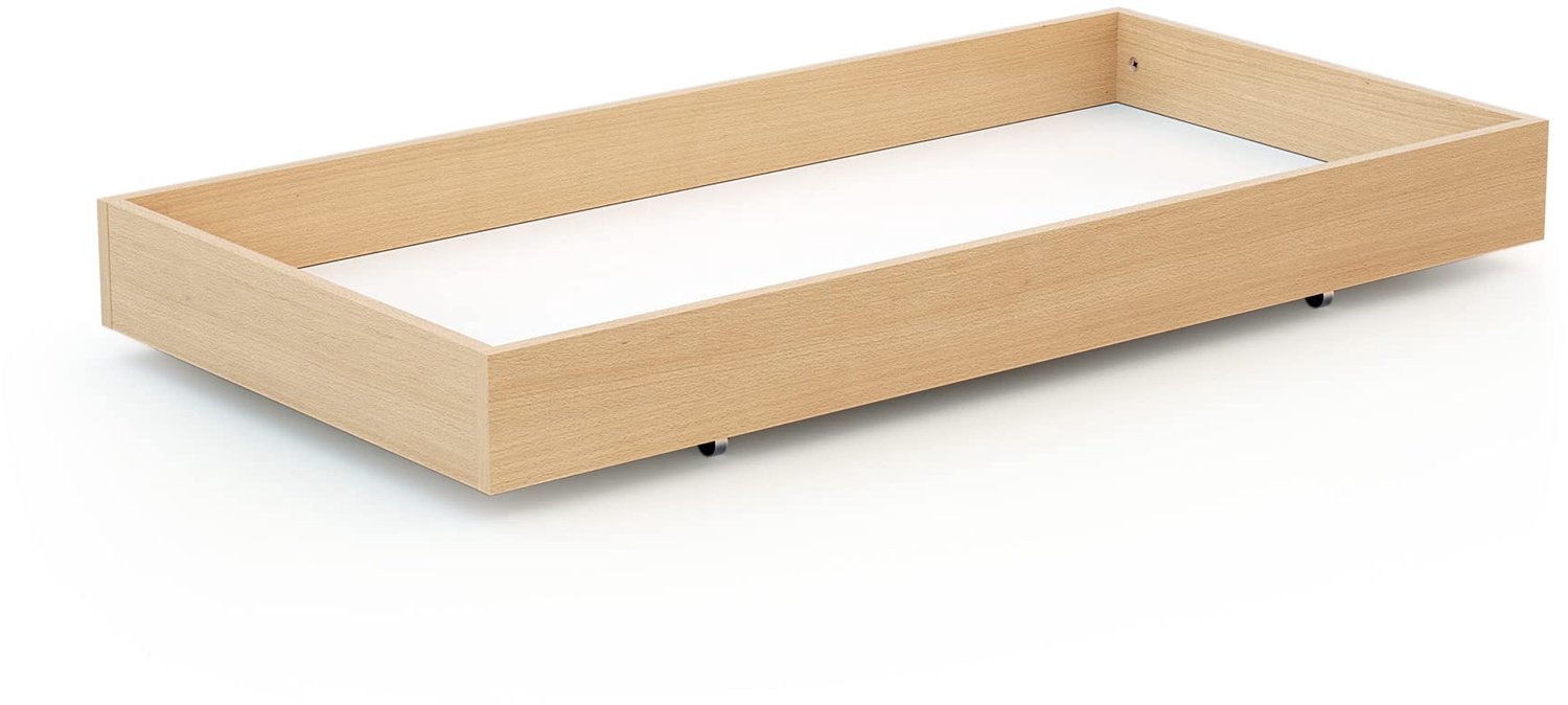 Bedlade van Beuken met 4 Wielen voor Kinderbed 60 x 120 cm