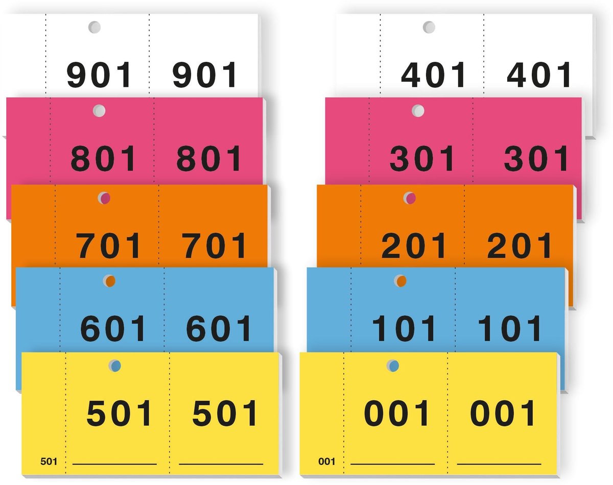 Elzusha - Set van 10 Genummerde Notitieblokken voor Organisatie