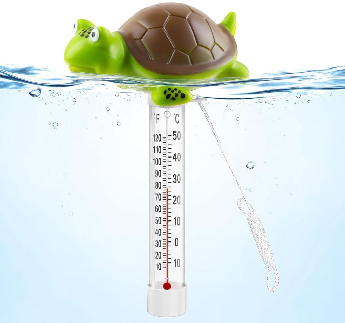 Vrolijke Drijvende Thermometer voor Bad, Babybad en Zwembad, 14-122 °C, Watermeting voor Kinderen