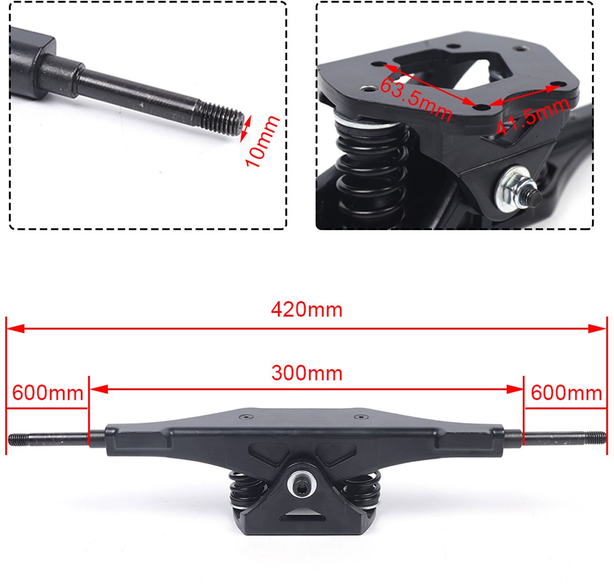 Longboard Offroad Wielen Combo 8 Inch Aluminiumlegering Voor Elektrische Skateboards Vrachtwagenwielen