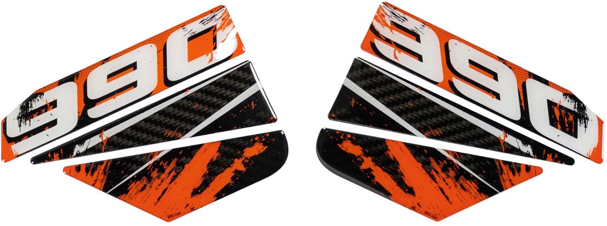 Elzusha - Carbon Splatter - Orange Voor Motoren