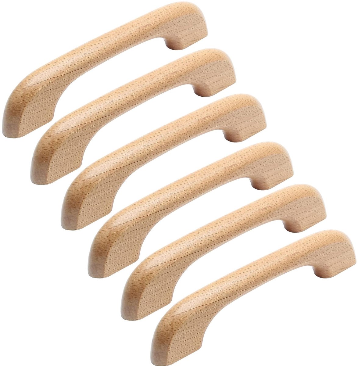 Elzusha - Meubel Handgrepen - Hout - 192 mm - Set van 6