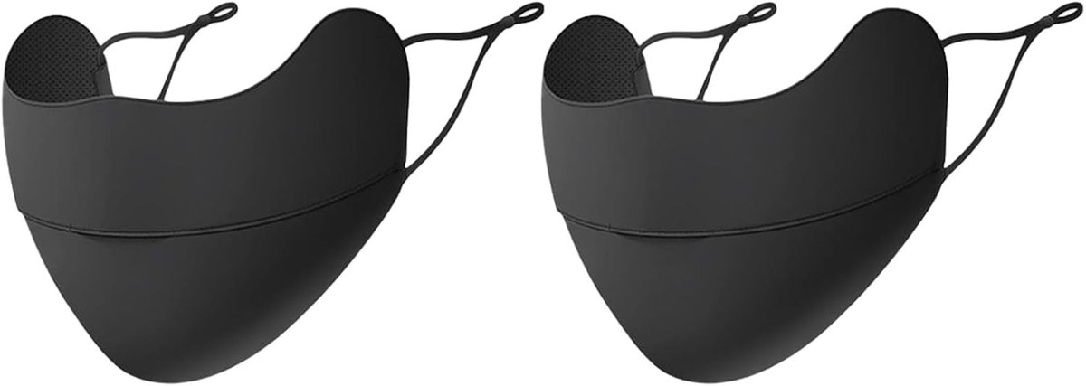 Airsoft masker - Zwart - 2 stuks - Ademend en UV-beschermend gezichtsmasker - Voor outdoor sporten en motorrijden