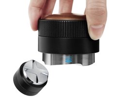 1 stuk - Zelfzware koffiedistributeur - Walnoothout kleur - Massief hout en 304 roestvrij staal materiaal - Hoogte instelbaar geschikt voor 51‑53‑58 mm - Espresso accessoire - Geschikt voor koffiebereiding bij thuisgebruik