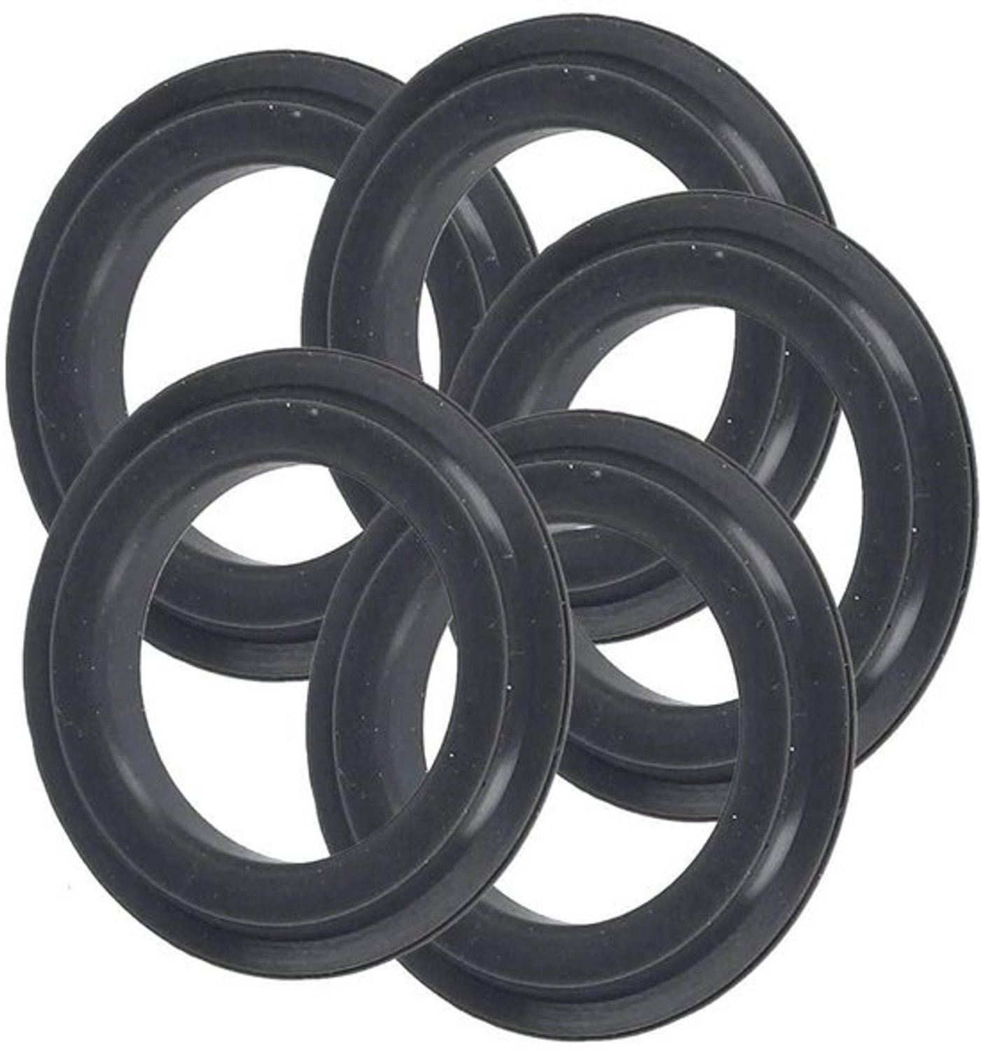 Afvoerzeefplug - Rubberringen - Lekkage tegengaan - Flexibel en duurzaam materiaal - 5 stuks - Zwart