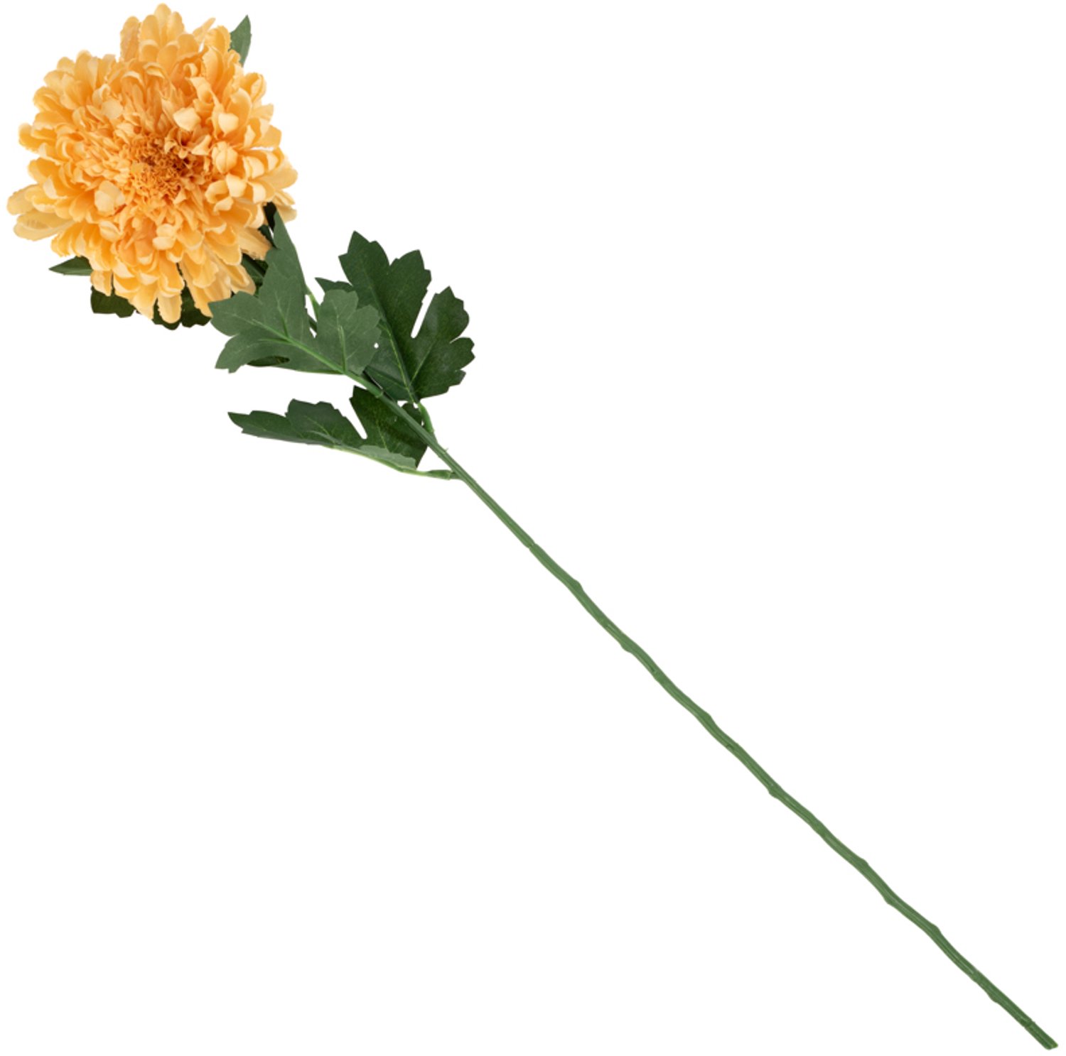 Kunstbloem chrysant 63cm geel