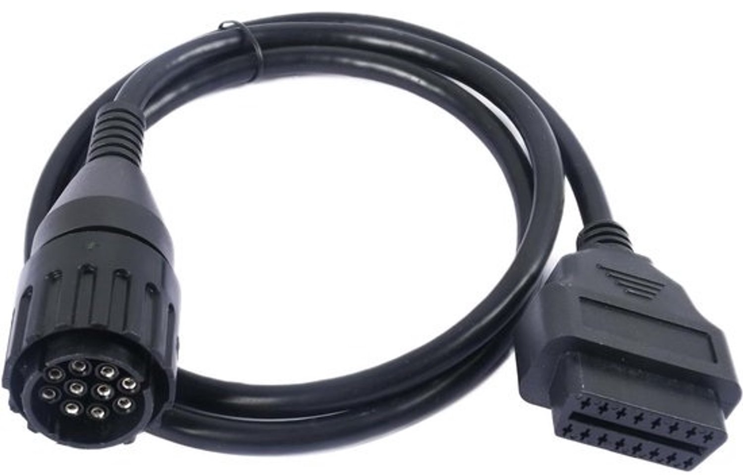 OBD2-adapterkabel - Diagnosekabel voor motorfiets - Motordiagnostiek - 10-pins naar 16-pins - 7 x 3.5 x 3.5 cm - Zwart