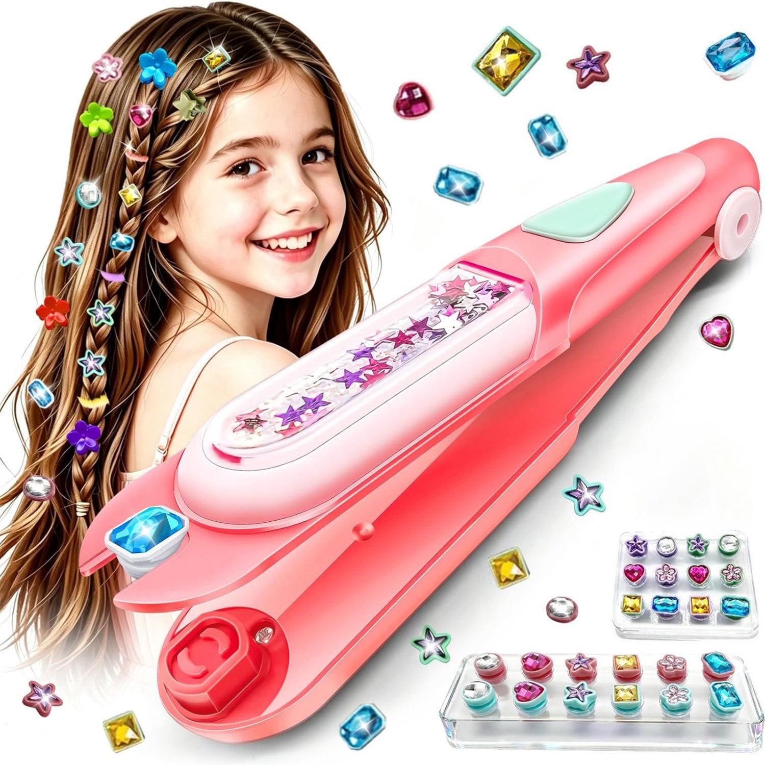 Haarjuwelenstempel Kit - Compleet - Herbruikbaar - Meisjes 3-12 Jaar