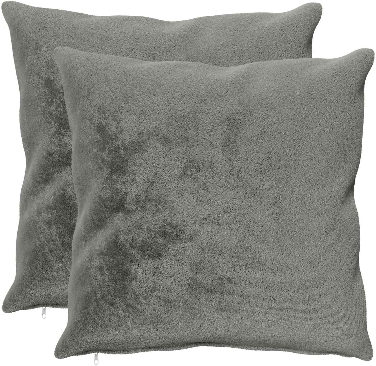 vidaXL Dekenkussen - 2 - st - HEERLEN - Donkergrijs - 55 - x - 55 - cm - Flanel