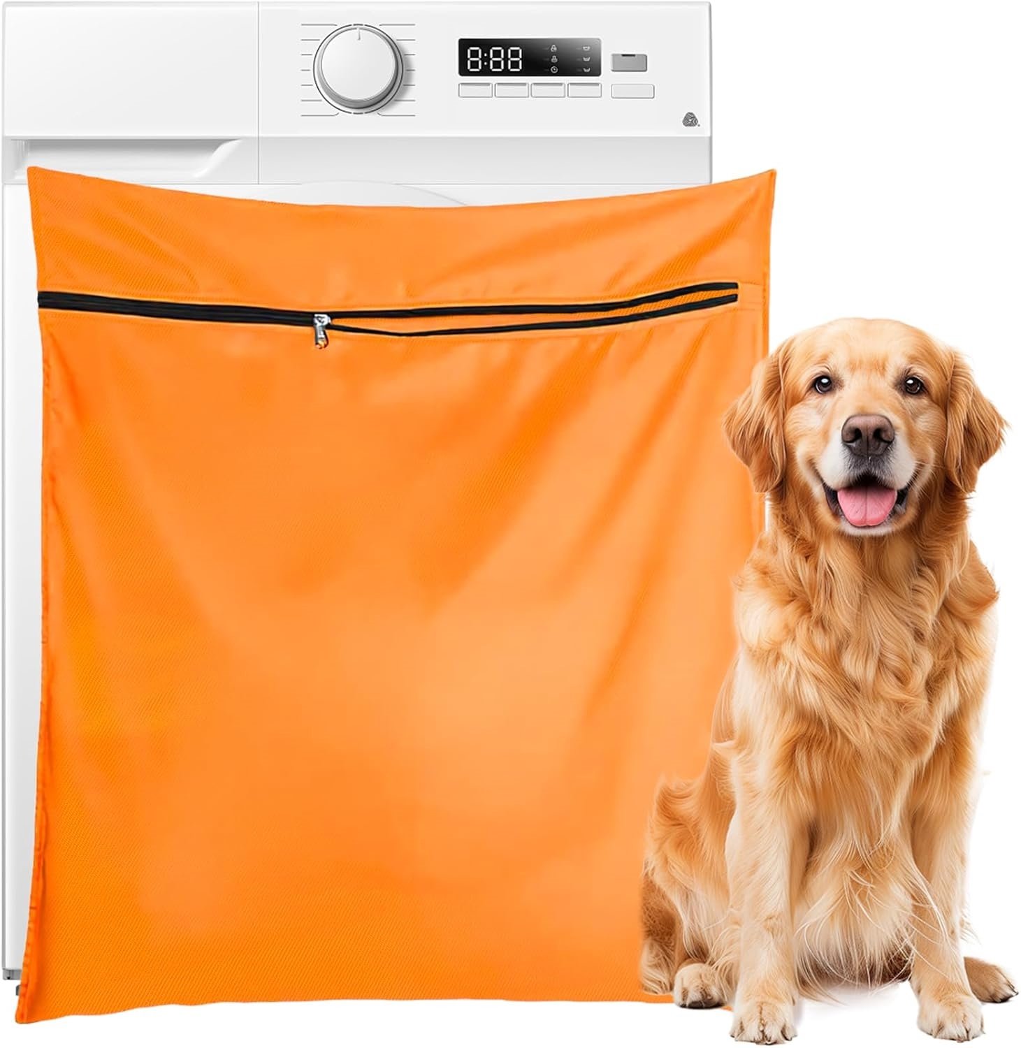 Waszak voor Huisdieren - Tegen Dierenharen - Honden en Katten - Oranje
