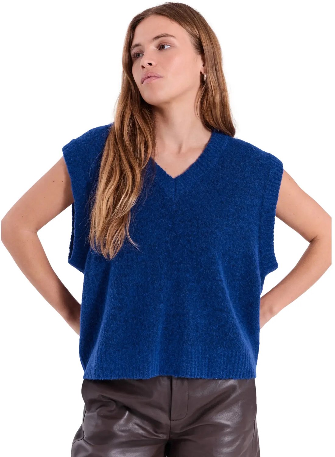 V-hals trui voor dames Norr Halli Blauw