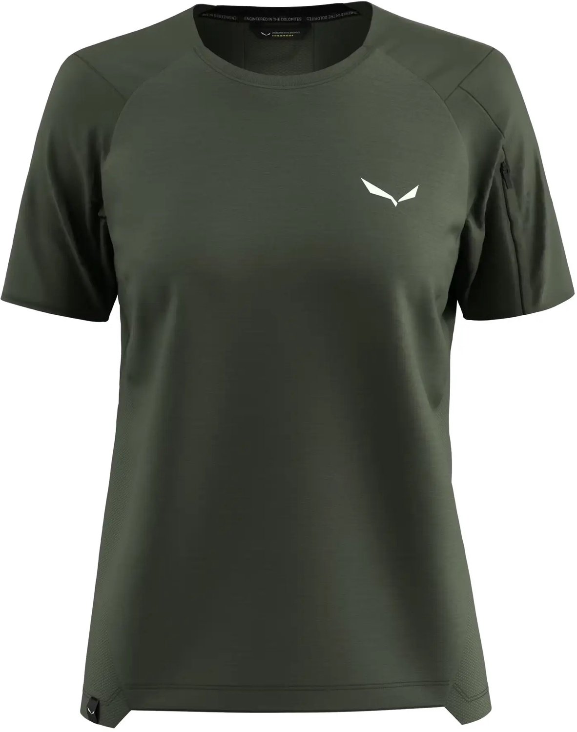 T-shirt dames Salewa Puez Hybrid Olijf
