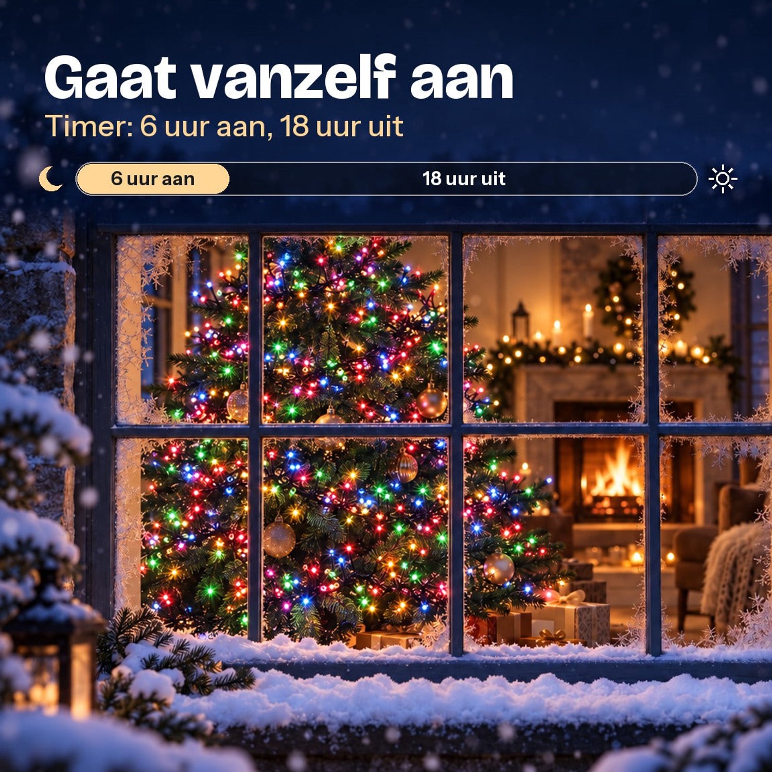 Levano Kerstverlichting Multicolor 192 LED 15 m - Lichtsnoer voor Binnen en Buiten - Kerstlampjes op Batterij - Kerstboomverlichting - Kerstversiering - Lichtslinger - Kerstlichtjes - LED Lampjes - Lichtjes Slinger op Batterijen - Lichtketting – foto 7